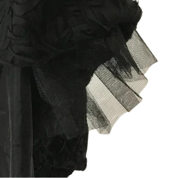 NWT Womens Size 6 Jill Jill Stuart Black Modern Floral Applique Dress - Picture 12 of 12